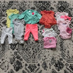 27pc Carter’s Newborn girl bundle (3 separate photos)